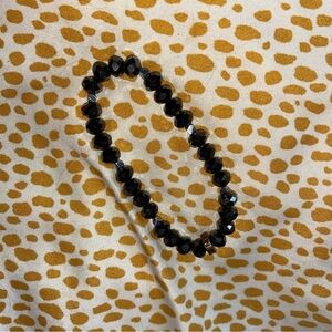 Black Beaded Bracelet